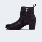 Caliber Shoes Black Boots for Women (X471C VALERIE) - Caliber Shoes