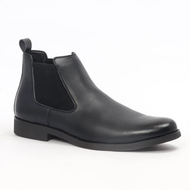 Caliber Shoes Black Chelsea Boots For Men ( A 481 C ) - Caliber Shoes