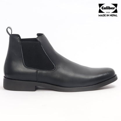 Caliber Shoes Black Chelsea Boots For Men ( A 481 C ) - Caliber Shoes