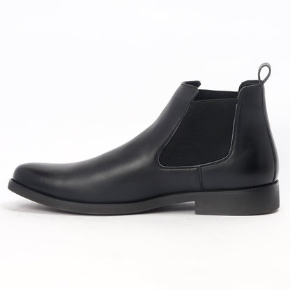 Caliber Shoes Black Chelsea Boots For Men ( A 481 C ) - Caliber Shoes
