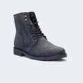 Caliber Shoes Black Lace Up Boots For Men (NICHOLAS A500R) - Caliber Shoes