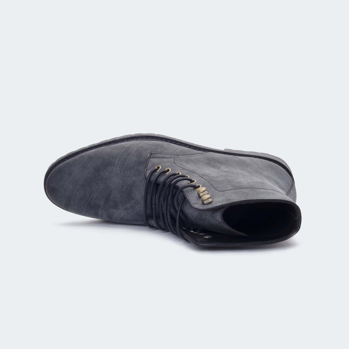 Caliber Shoes Black Lace Up Boots For Men (NICHOLAS A500R) - Caliber Shoes