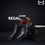 Caliber Shoes Black Lace Up Formal Shoes for Men (A 418 C) - Caliber Shoes