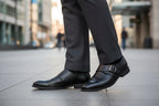 Caliber Shoes Black Penny Formal Shoes for Men (LEOPOLD T686G) - Caliber Shoes