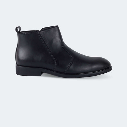 Caliber Shoes Black Side Chain Lifestyle Boots for Men (STORK Y477C - Caliber Shoes