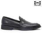 Caliber Shoes Black Slip On Formal Shoes for Men (T653C) - Caliber Shoes