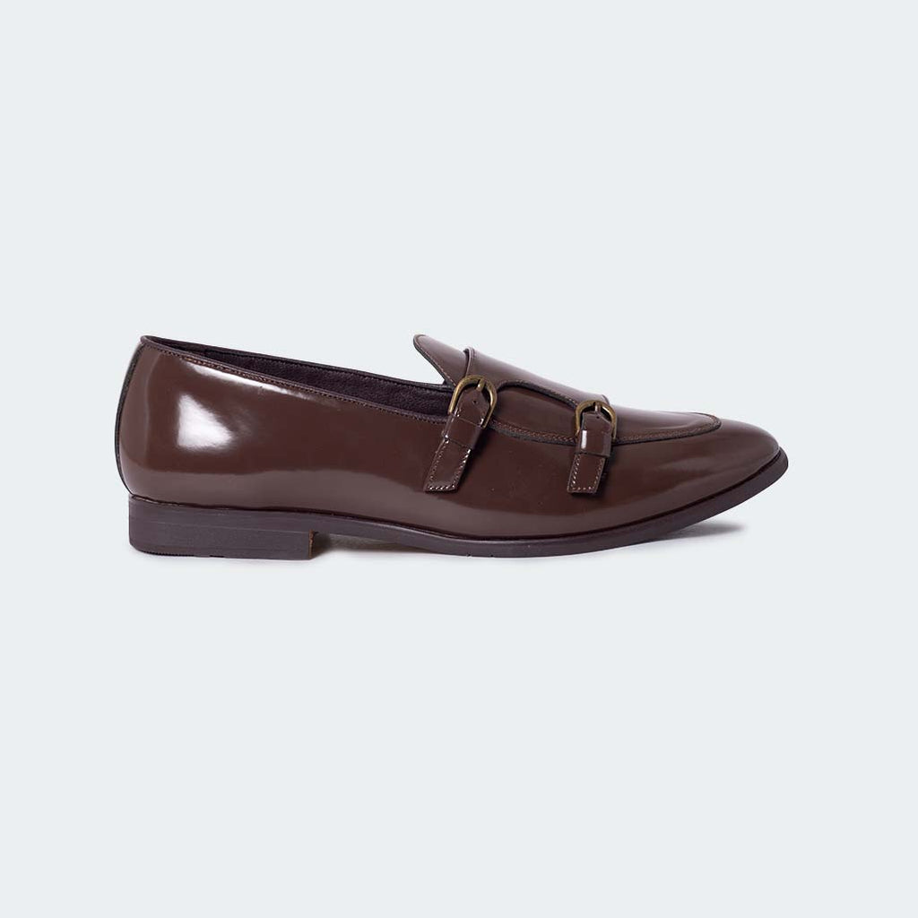 Caliber Shoes Coffee Formal Shoes For Men ( ANGELO B714SNY ) - Caliber Shoes