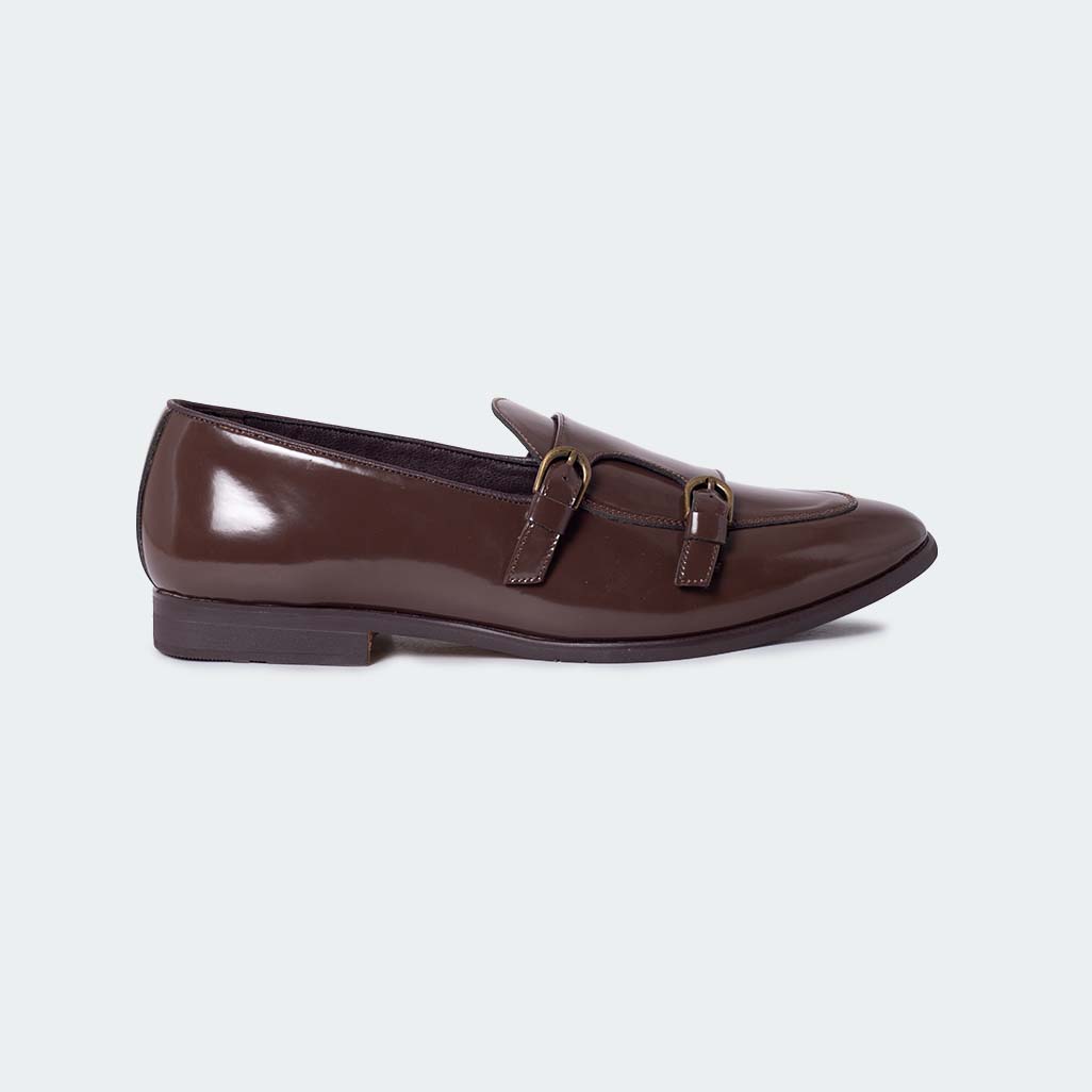 Caliber Shoes Coffee Formal Shoes For Men ( ANGELO B714SNY ) - Caliber Shoes