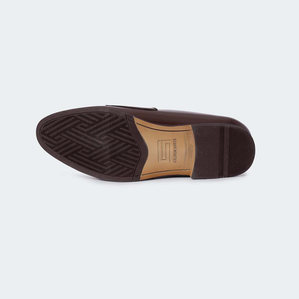 Caliber Shoes Coffee Formal Shoes For Men ( ANGELO B714SNY ) - Caliber Shoes