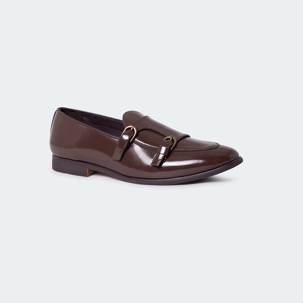 Caliber Shoes Coffee Formal Shoes For Men ( ANGELO B714SNY ) - Caliber Shoes