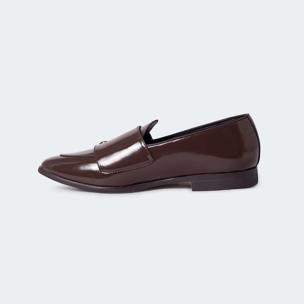 Caliber Shoes Coffee Formal Shoes For Men ( ANGELO B714SNY ) - Caliber Shoes