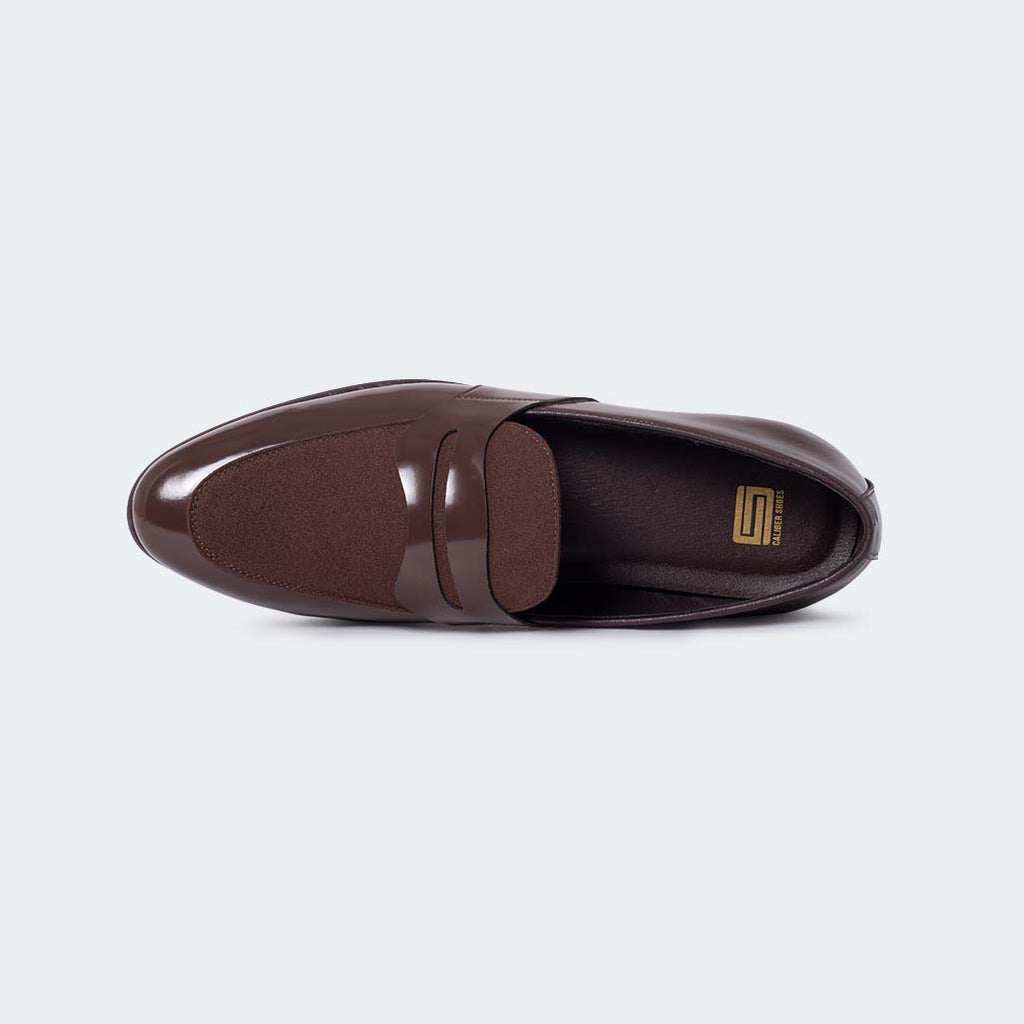 Caliber Shoes Coffee Formal Shoes for Men (CARTER B683SNY/SR) - Caliber Shoes