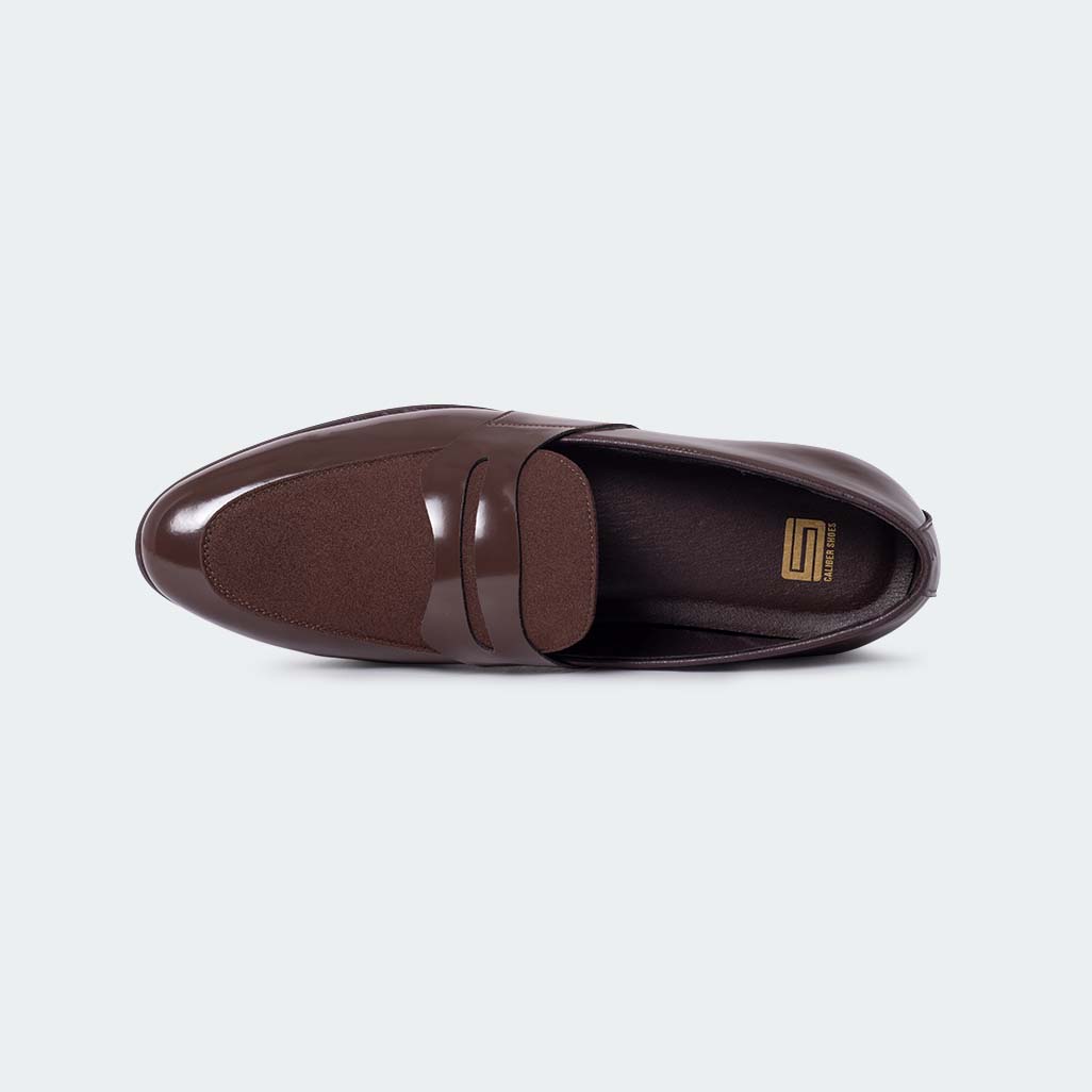 Caliber Shoes Coffee Formal Shoes for Men (CARTER B683SNY/SR) - Caliber Shoes