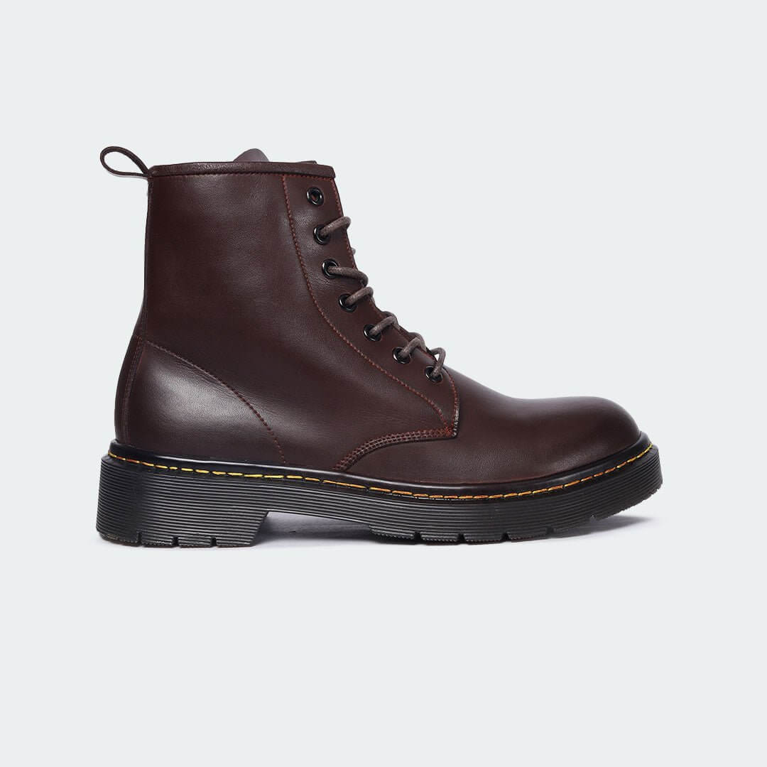 Caliber Shoes Coffee Lace Up Boots for Women (ALEX L468C)