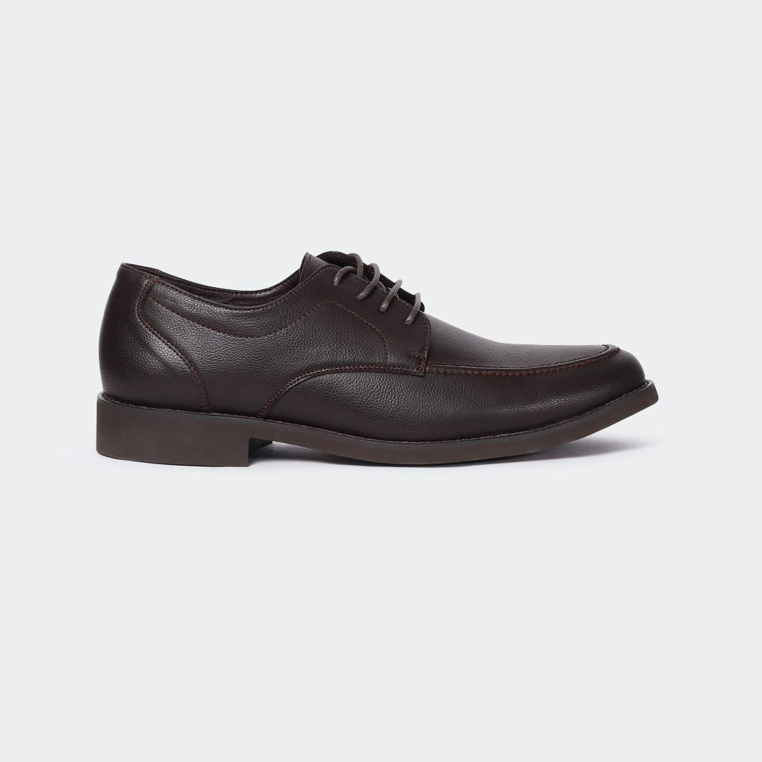 Caliber Shoes Coffee Lace Up Formal Shoes For Men ( ALBERT A537G ) - Caliber Shoes