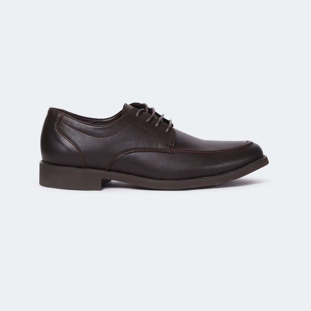 Caliber Shoes Coffee Lace Up Formal Shoes for Men (ALBERT A537G) - Caliber Shoes