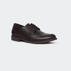 Caliber Shoes Coffee Lace Up Formal Shoes For Men ( ALBERT A537G ) - Caliber Shoes