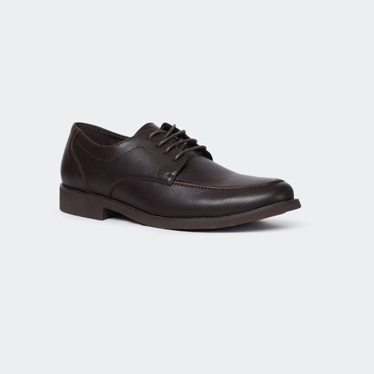 Caliber Shoes Coffee Lace Up Formal Shoes For Men ( ALBERT A537G ) - Caliber Shoes