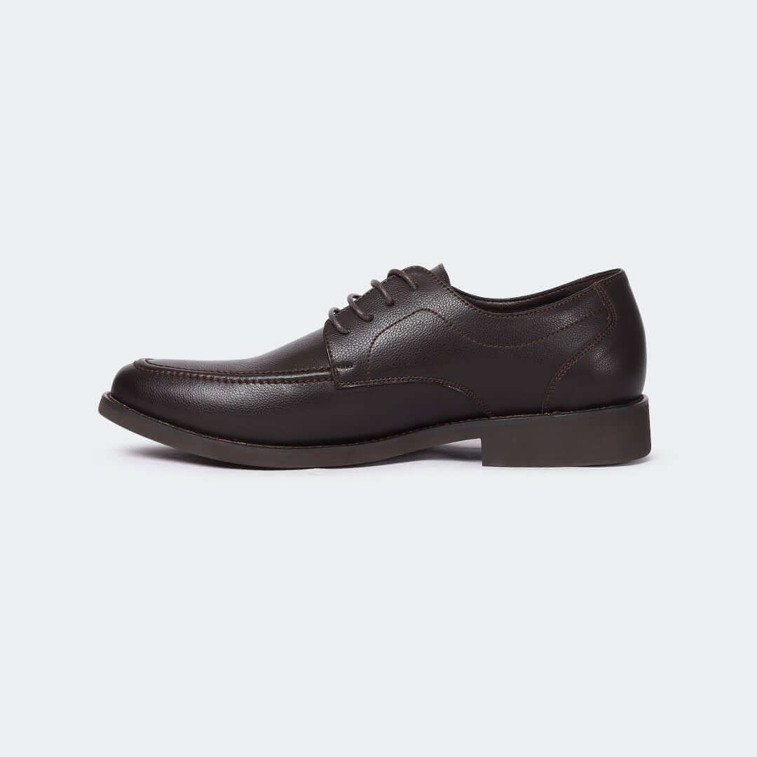 Caliber Shoes Coffee Lace Up Formal Shoes for Men (ALBERT A537G) - Caliber Shoes