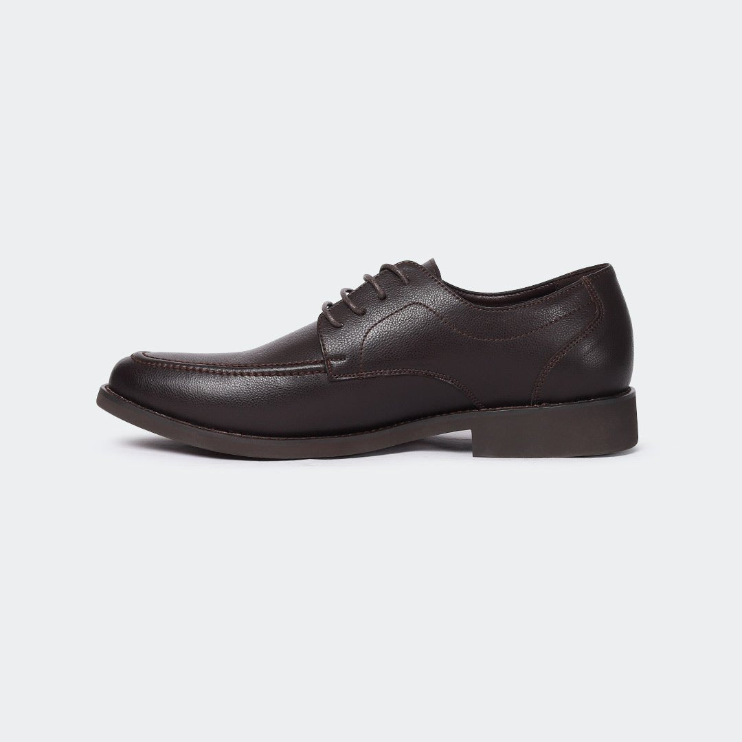 Caliber Shoes Coffee Lace Up Formal Shoes For Men ( ALBERT A537G ) - Caliber Shoes