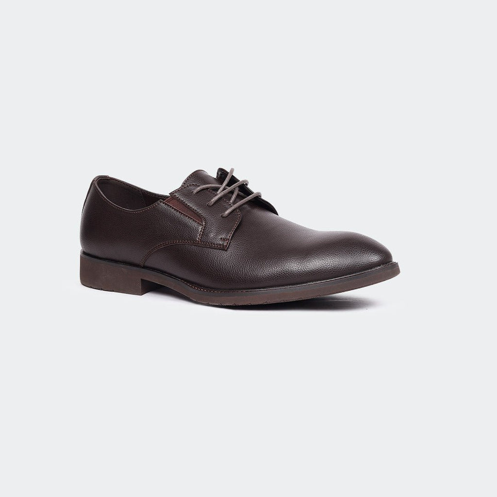 Caliber Shoes Coffee Lace Up Formal Shoes For Men (CLAUDE Y542G)
