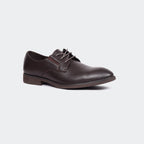 Caliber Shoes Coffee Lace Up Formal Shoes For Men (CLAUDE Y542G)