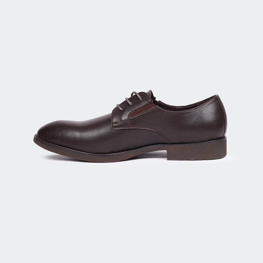 Caliber Shoes Coffee Lace Up Formal Shoes For Men (CLAUDE Y542G)