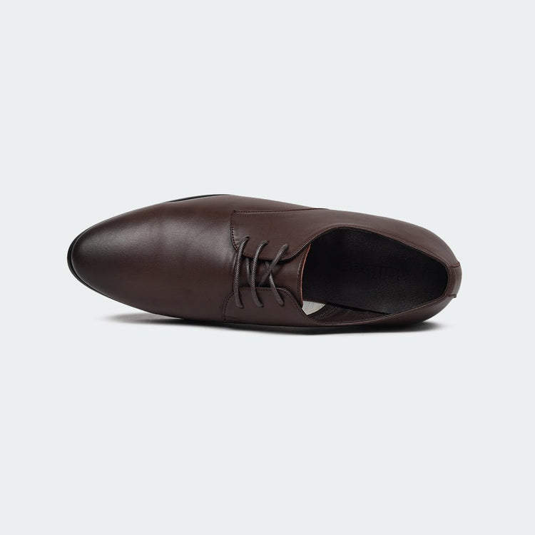 Caliber Shoes Coffee Lace Up Formal Shoes for Men ( GRANDEUR B704C) - Caliber Shoes