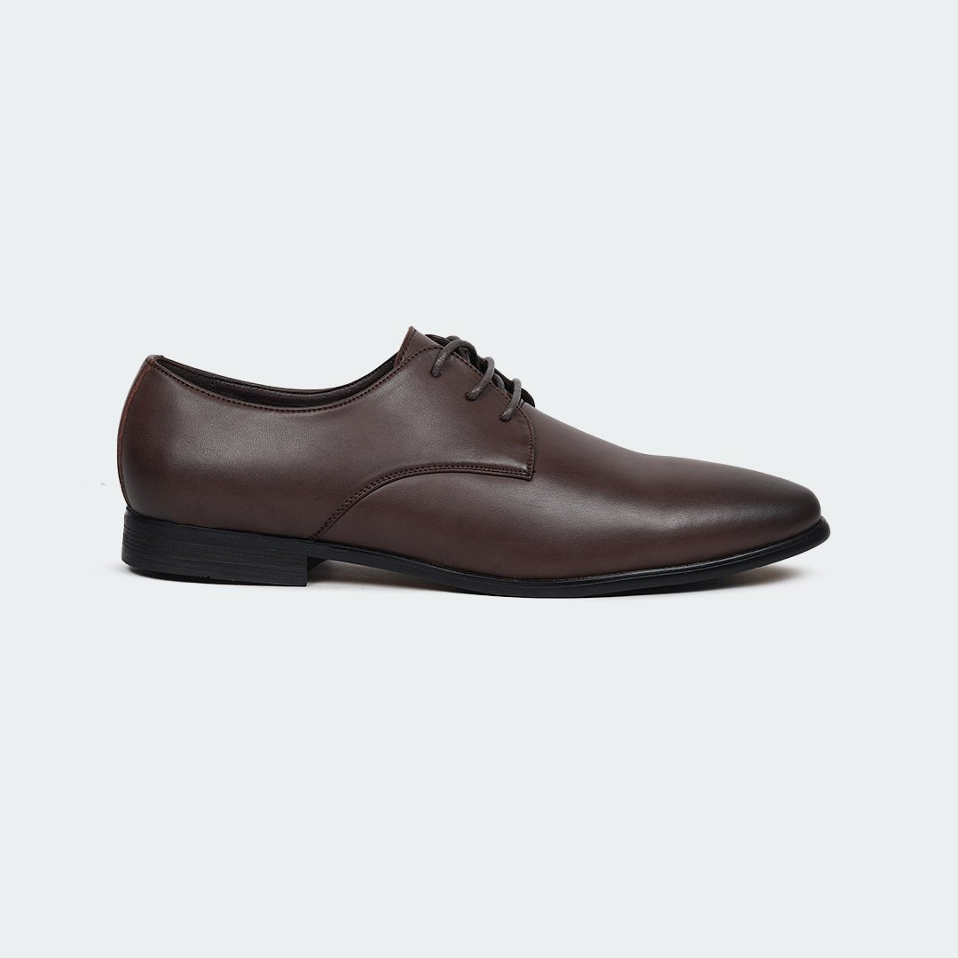 Caliber Shoes Coffee Lace Up Formal Shoes for Men ( GRANDEUR B704C) - Caliber Shoes