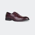 Caliber Shoes Coffee Lace Up Formal Shoes for Men (Y542C)