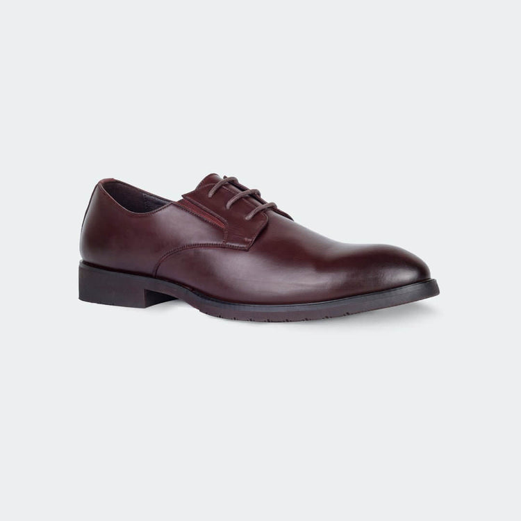Caliber Shoes Coffee Lace Up Formal Shoes for Men (Y542C)