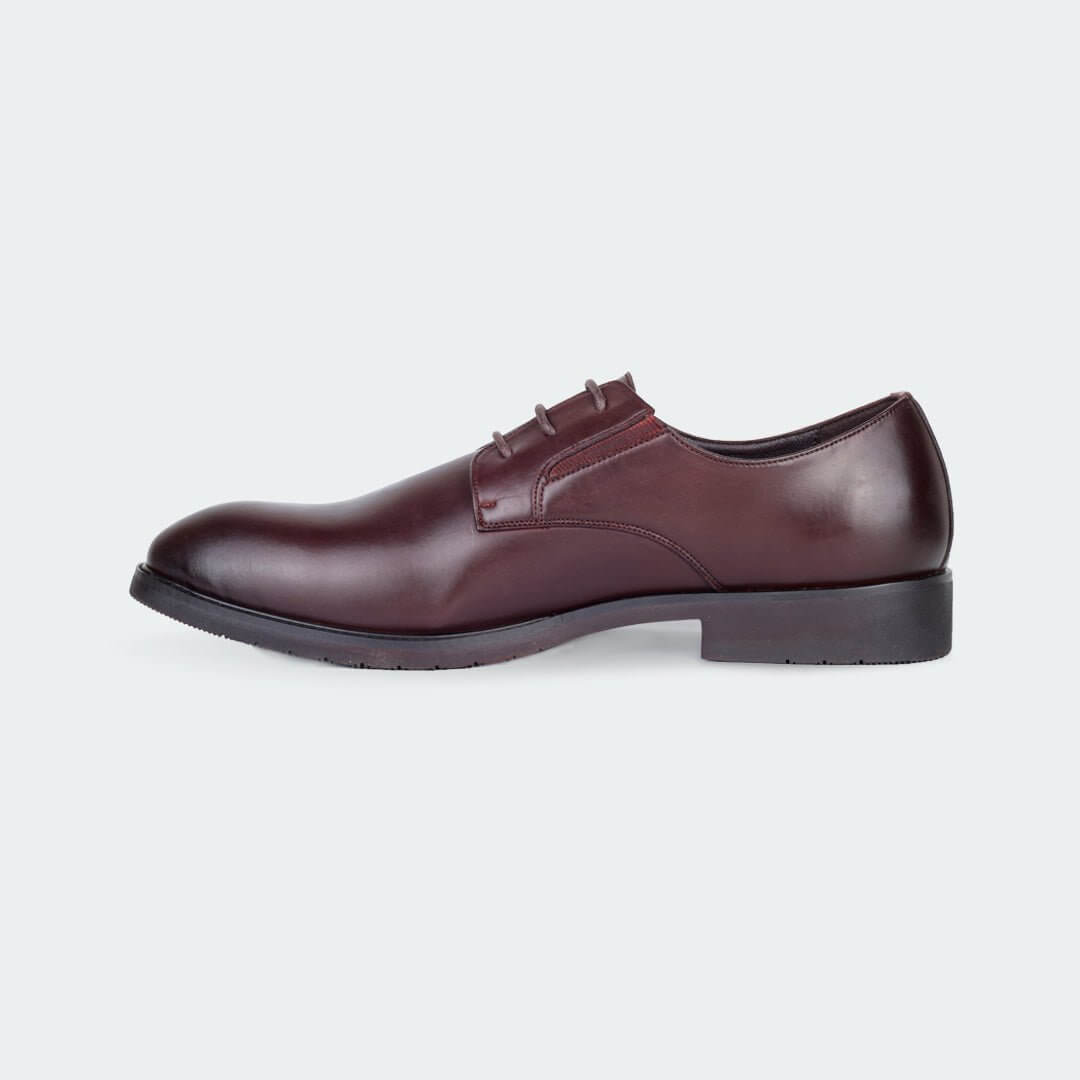 Caliber Shoes Coffee Lace Up Formal Shoes for Men (Y542C)