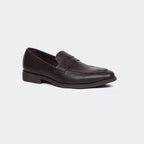 Caliber Shoes Coffee Penny Formal Shoes for Men (GEORGE T657G)