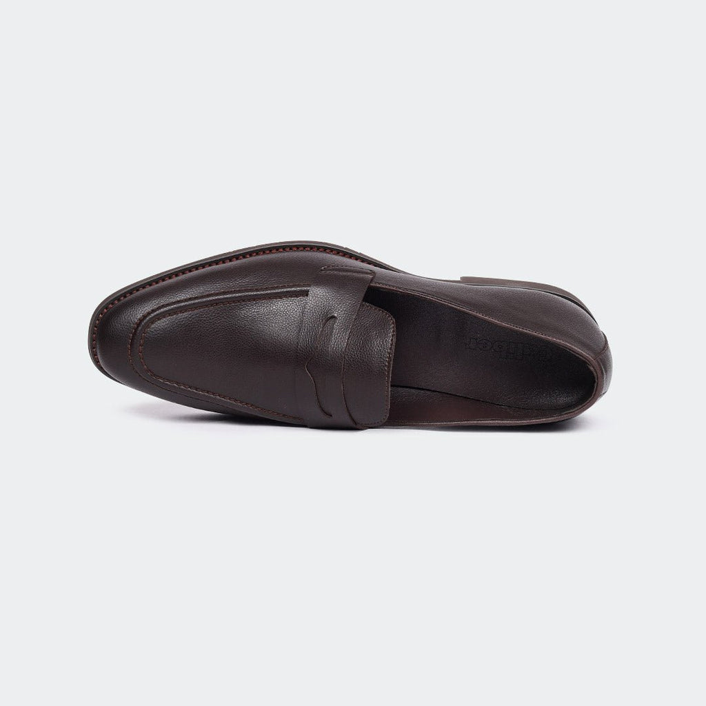 Caliber Shoes Coffee Penny Formal Shoes for Men (GEORGE T657G)