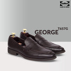 Caliber Shoes Coffee Slip On Formal Shoes For Men ( TOPAZ T 662 C )