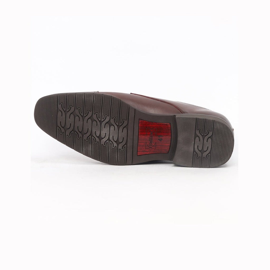 Caliber Shoes Coffee Wing Tip Lace Up Formal Shoes for Men (T505C)