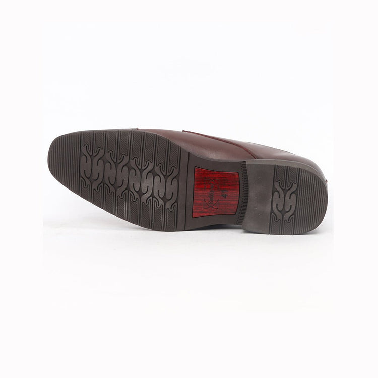 Caliber Shoes Coffee Wing Tip Lace Up Formal Shoes for Men (T505C)