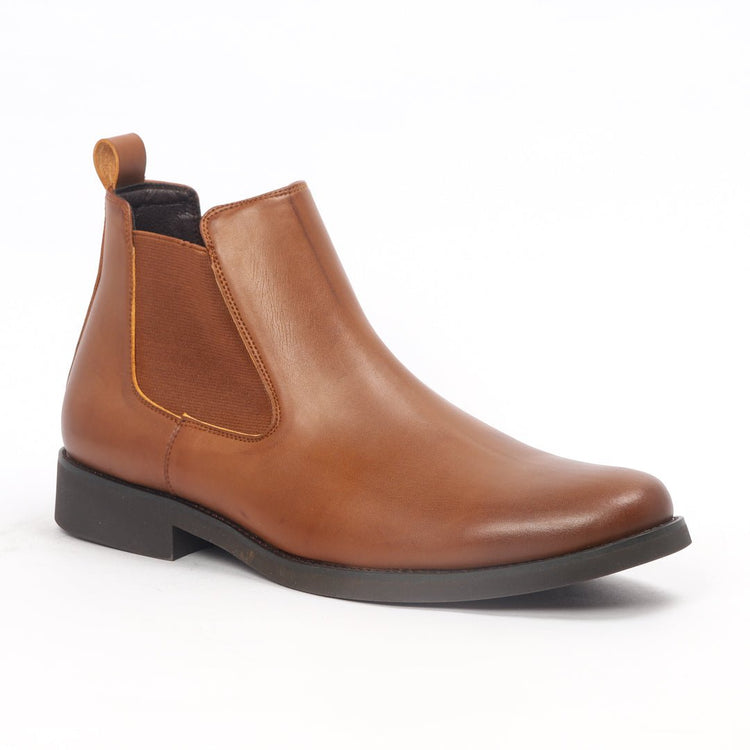 Caliber Shoes Coffee/R Chelsea Boots For Men ( A 481 C ) - Caliber Shoes