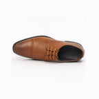 Caliber Shoes Coffee/R Wing Tip Lace Up Formal Shoes for Men (T505C)