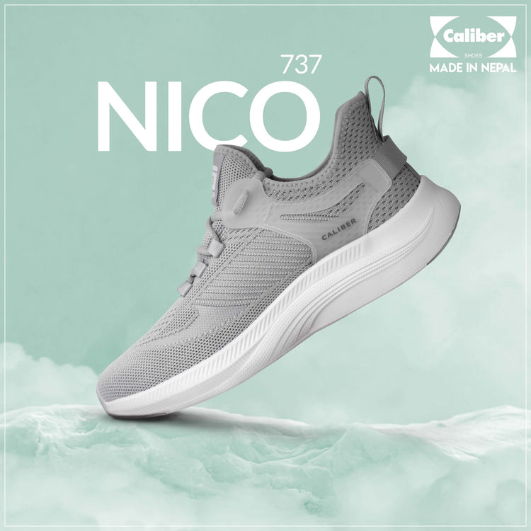 Caliber Shoes LT Grey Sport Shoes for Women (Nico 737) - Caliber Shoes