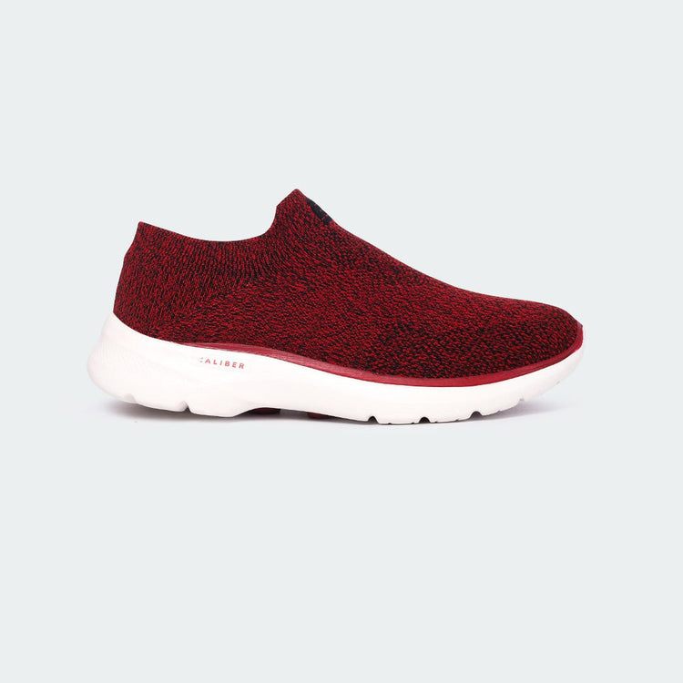 Caliber Shoes Maroon Sport Shoes For Women (FLORA 788) - Caliber Shoes