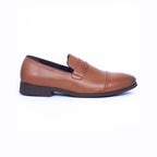 Caliber Shoes Wine Red Penny Formal Shoes for Men (A527C) - Caliber Shoes