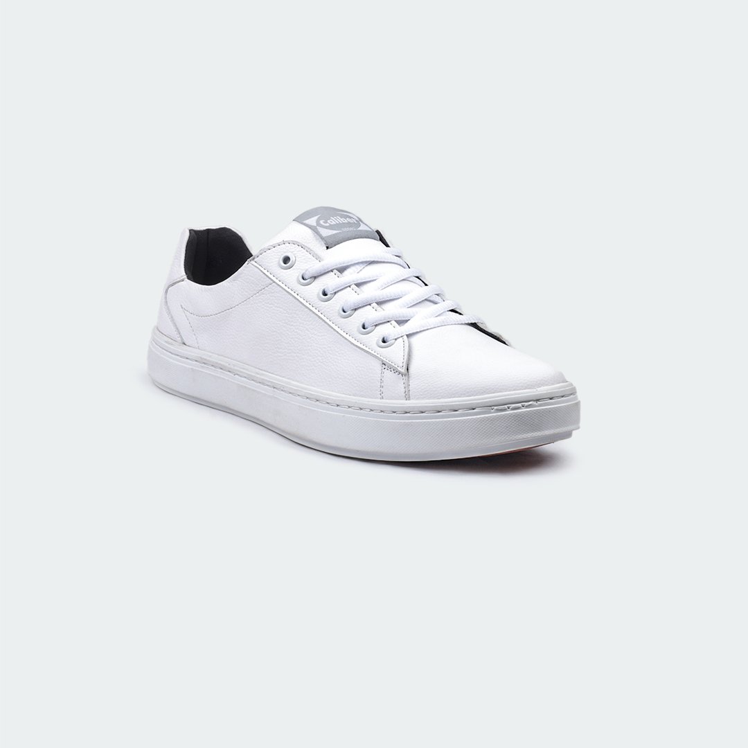 Casual White Sneakers For Men (GENIUS 555) - Caliber Shoes