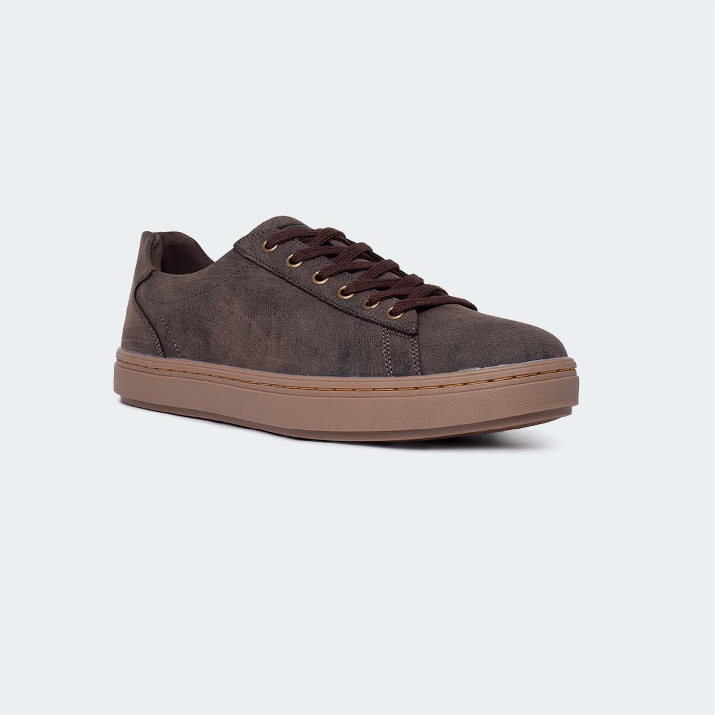 Coffee Sneakers For Men (GENIUS 555R) - Caliber Shoes