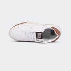 WHITE/BRN Casual Sneakers for Men (LEWIS 692G) - Caliber Shoes