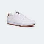 WHITE/BROWN Casual Sneakers for Men (BLAKE 695G) - Caliber Shoes