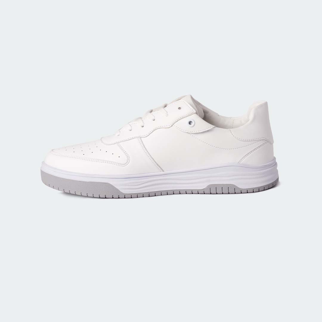 WHITE/GR Casual Sneakers for Men (BLAKE 695G) - Caliber Shoes