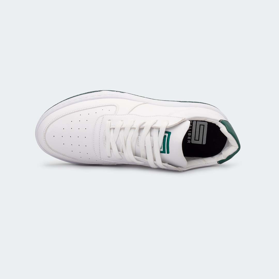 WHITE/GRN Casual Sneakers for Women (BLAKE 695W) - Caliber Shoes