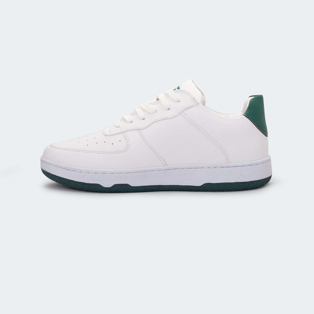 WHITE/GRN Casual Sneakers for Women (BLAKE 695W) - Caliber Shoes