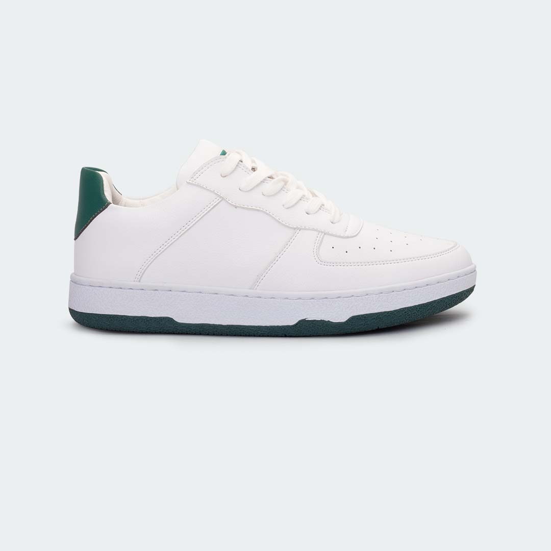 WHITE/GRN Casual Sneakers for Women (BLAKE 695W) - Caliber Shoes